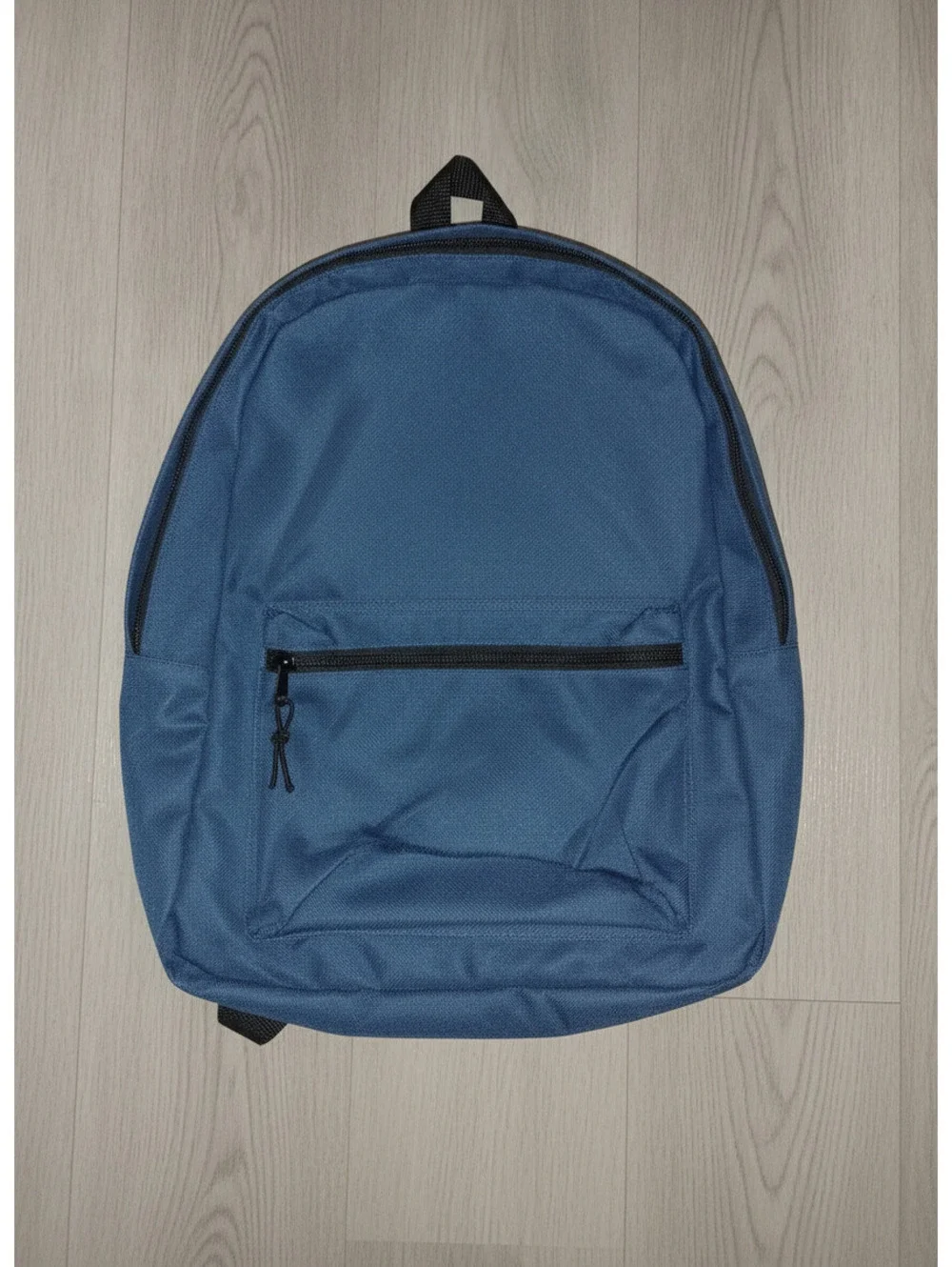 Moda West Blue Backpack with Front Zipper Pocket